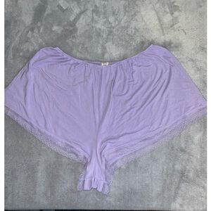 Women Victoria's Secret Heavenly Purple Lace Pajama Short L